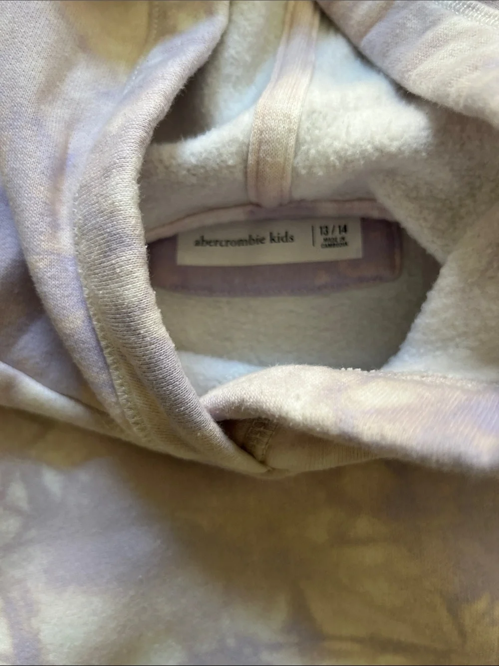Abercrombie Kids Lavender Tie-Dye Sweatpants - Cozy Hooded Set size 13/14